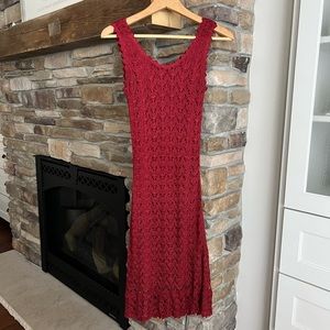 Beautiful knit red dress